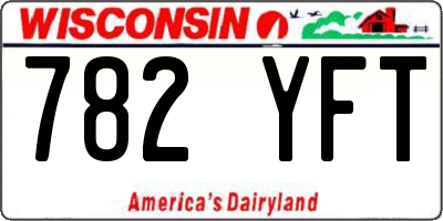 WI license plate 782YFT