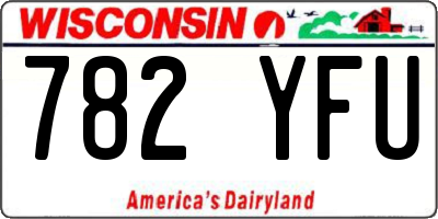 WI license plate 782YFU