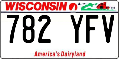 WI license plate 782YFV