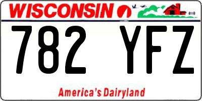 WI license plate 782YFZ