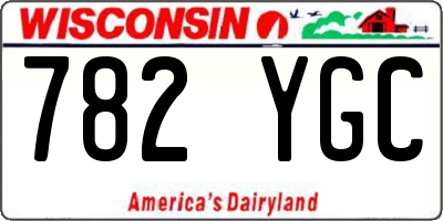 WI license plate 782YGC