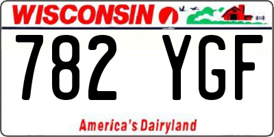 WI license plate 782YGF