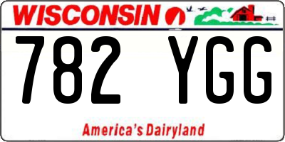 WI license plate 782YGG