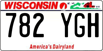 WI license plate 782YGH