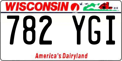 WI license plate 782YGI