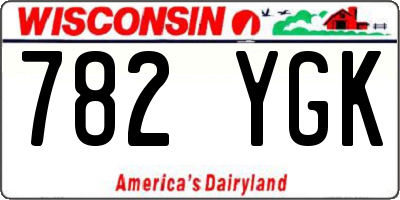 WI license plate 782YGK