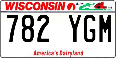 WI license plate 782YGM