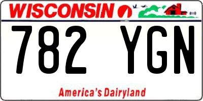 WI license plate 782YGN