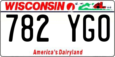WI license plate 782YGO