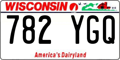 WI license plate 782YGQ