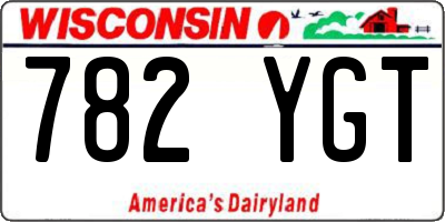 WI license plate 782YGT