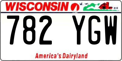 WI license plate 782YGW