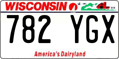 WI license plate 782YGX