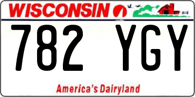 WI license plate 782YGY