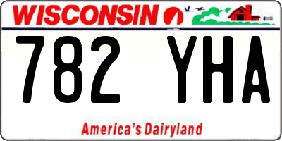 WI license plate 782YHA