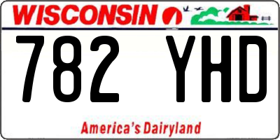 WI license plate 782YHD