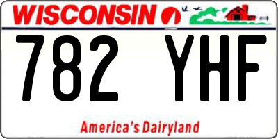 WI license plate 782YHF