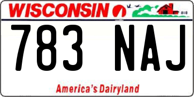 WI license plate 783NAJ