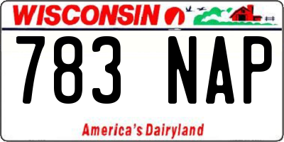 WI license plate 783NAP