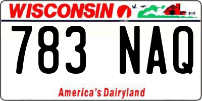 WI license plate 783NAQ