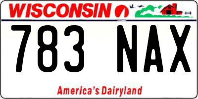WI license plate 783NAX