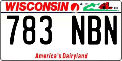 WI license plate 783NBN