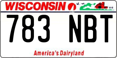 WI license plate 783NBT
