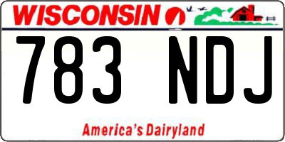WI license plate 783NDJ