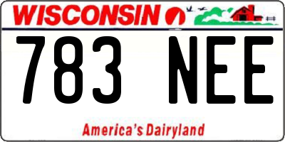 WI license plate 783NEE