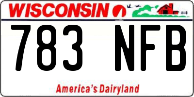 WI license plate 783NFB