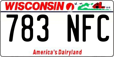 WI license plate 783NFC