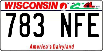 WI license plate 783NFE