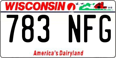 WI license plate 783NFG