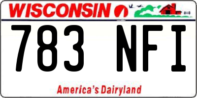 WI license plate 783NFI