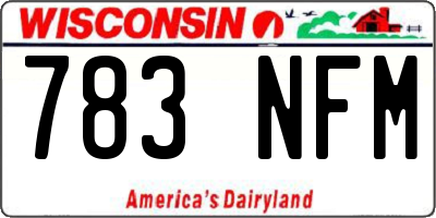 WI license plate 783NFM