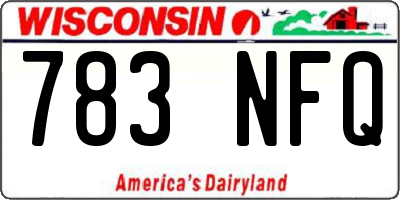 WI license plate 783NFQ