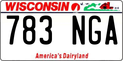 WI license plate 783NGA