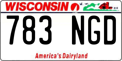 WI license plate 783NGD