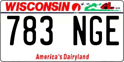 WI license plate 783NGE
