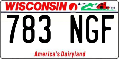 WI license plate 783NGF