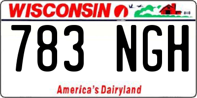 WI license plate 783NGH