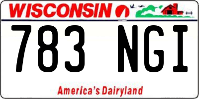 WI license plate 783NGI