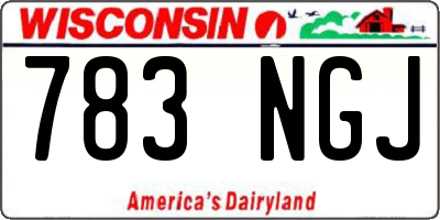 WI license plate 783NGJ