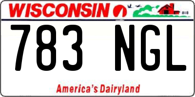 WI license plate 783NGL