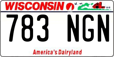 WI license plate 783NGN
