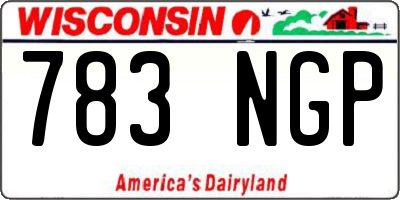 WI license plate 783NGP