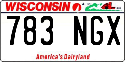 WI license plate 783NGX