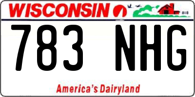 WI license plate 783NHG