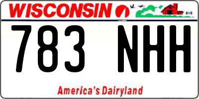 WI license plate 783NHH