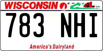 WI license plate 783NHI
